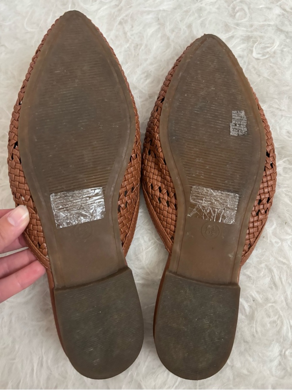 Universal Thread Cottagecore Brown Woven Pointed Toe Slip On Mules - Picture 3 of 4